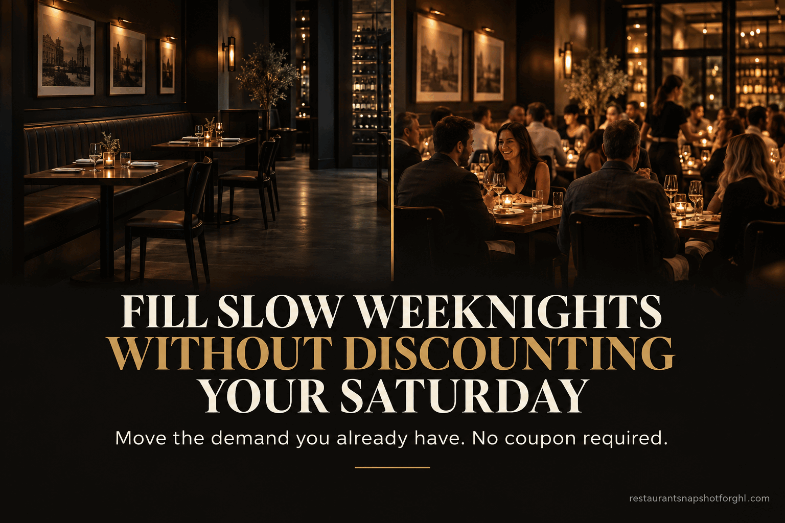 How to Fill Slow Weeknights Without Discounting Your Saturday